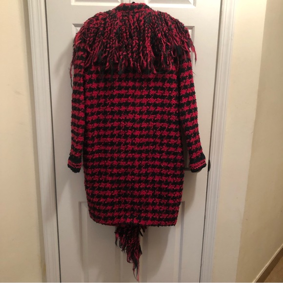 Fringe Houndstooth Coat - Picture 4 of 7